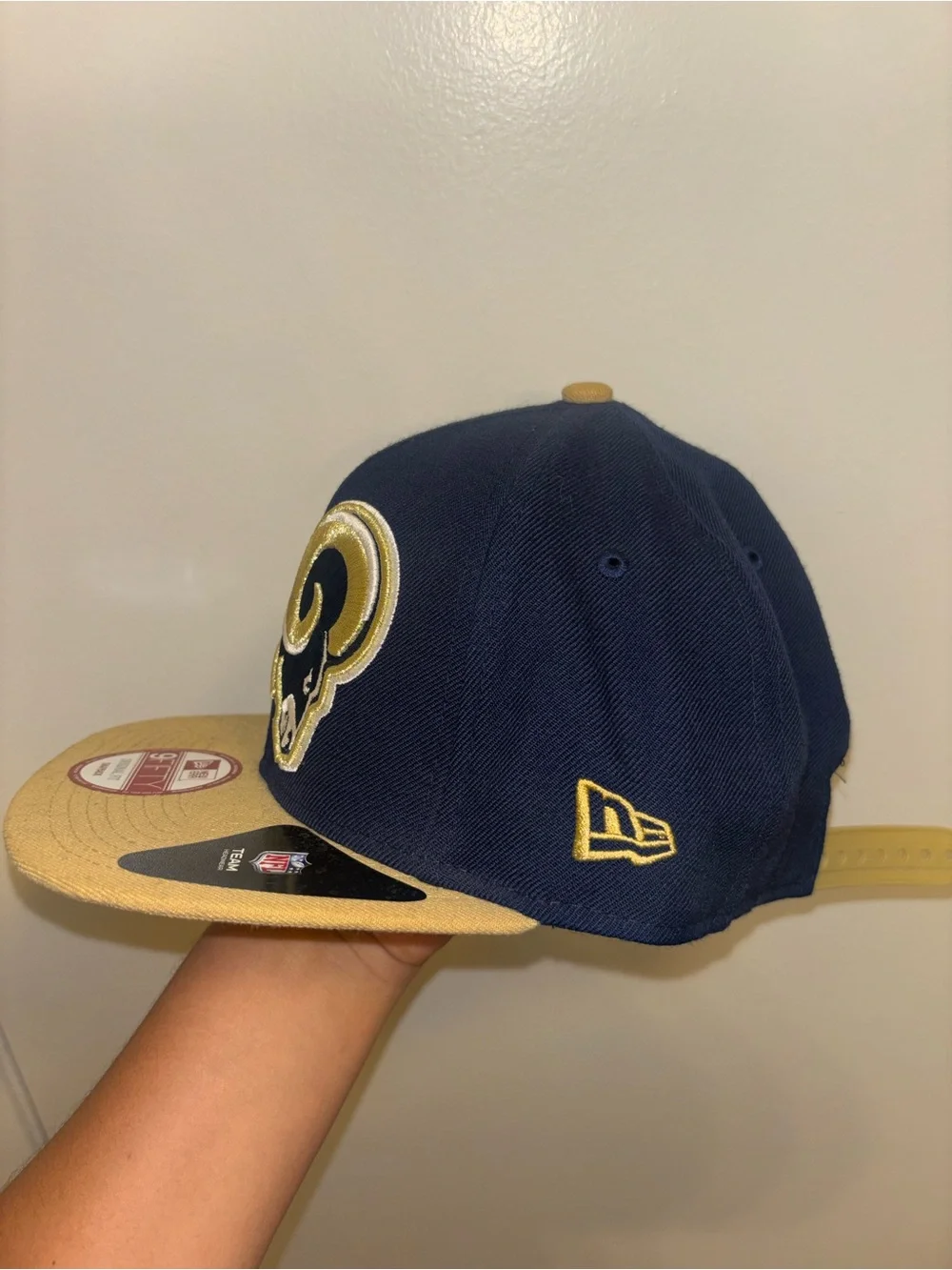 New Era Navy and Gold Rams Snapback Hat